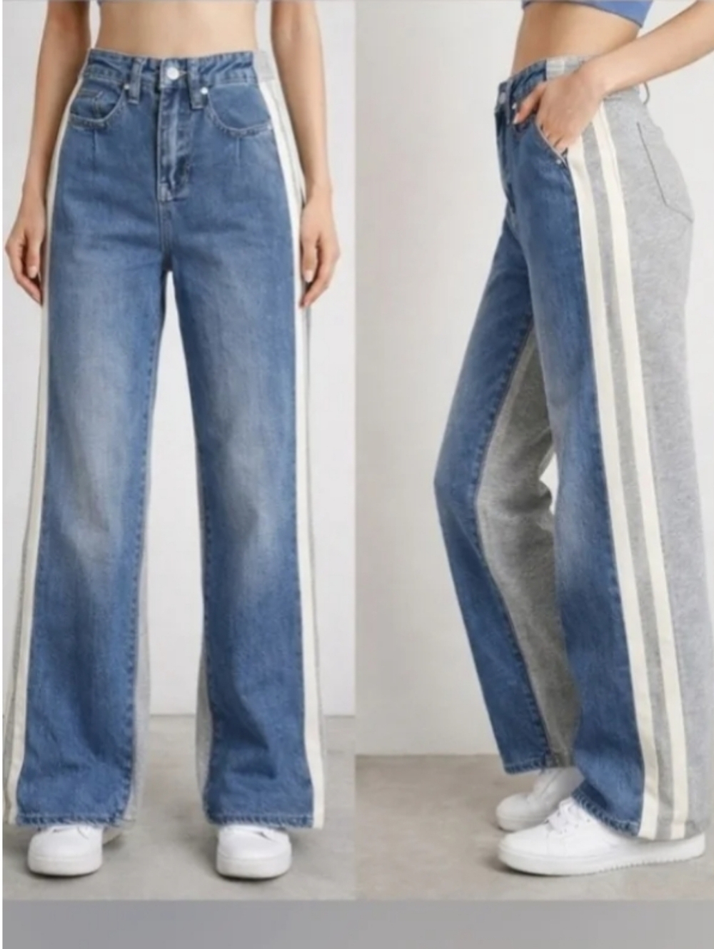 Austin Landing Wide Legs Jean/ Pants Striped Size 3  93% cotton